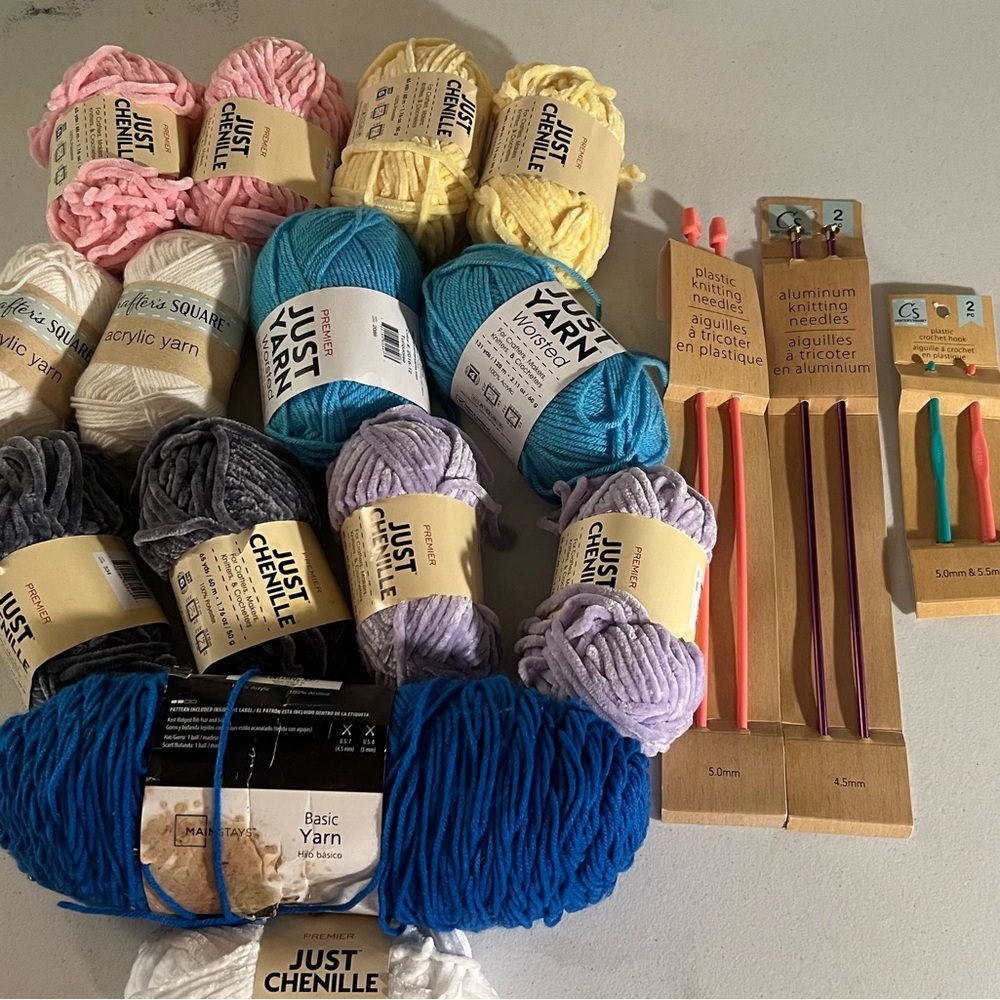 and Just Chenille Yarn Bundle - Multicolor